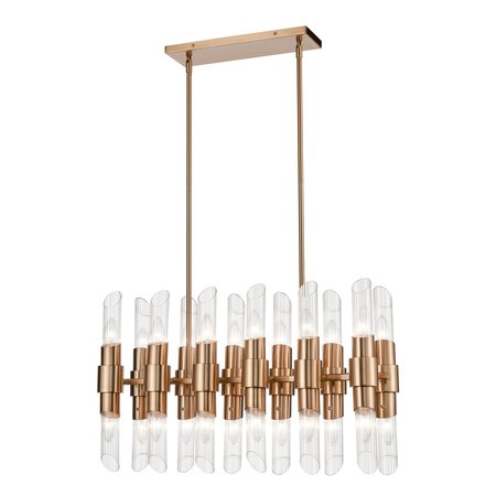 ELK HOME Carisbrooke 28.75'' Wide 24-Light Linear Chandelier - Burnished Brass D4457